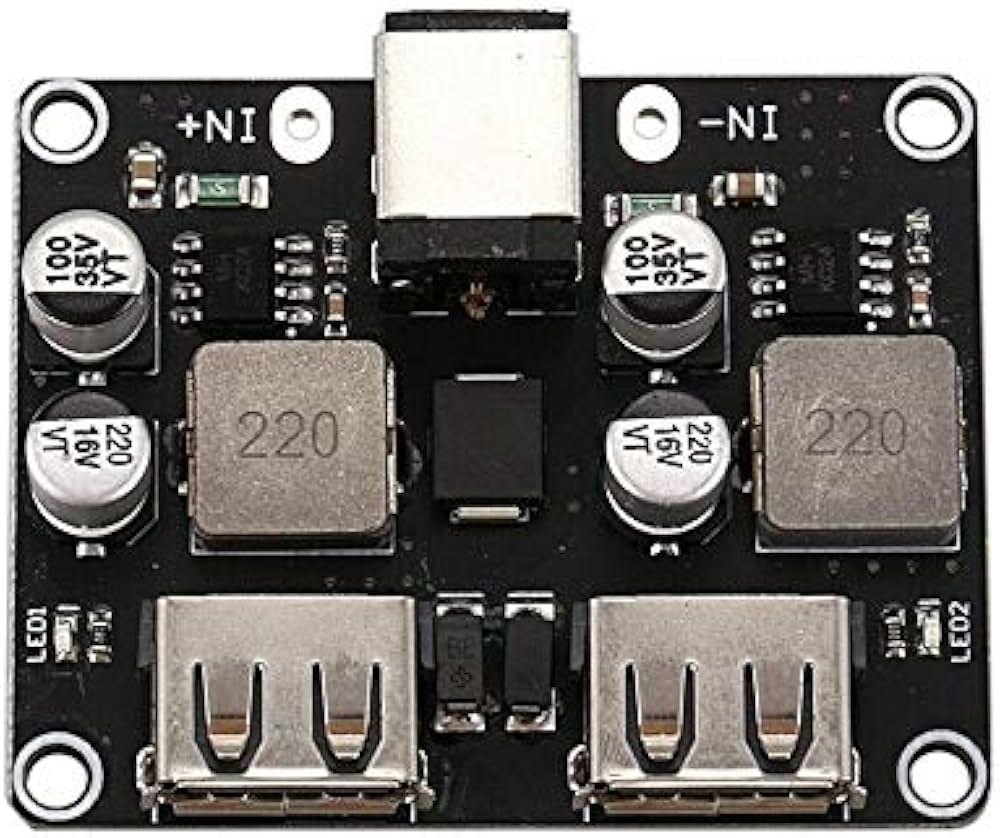 Dual USB QC3.0/2.0 DC-DC Buck Converter Charging Step-Down Module 6-32V